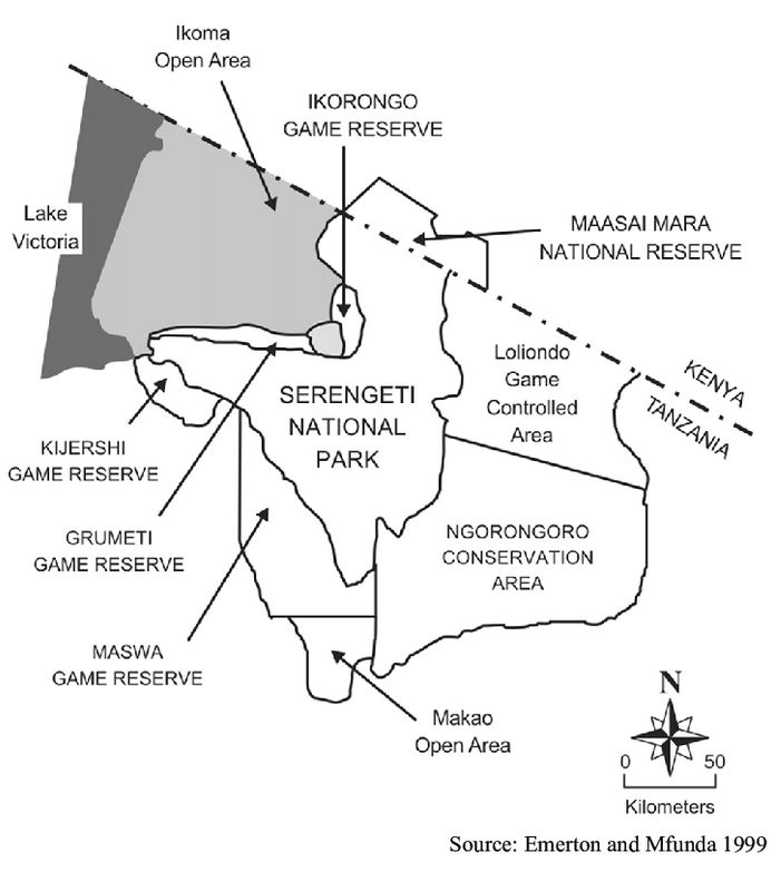 Mapa del Área Natural de Ikoma
