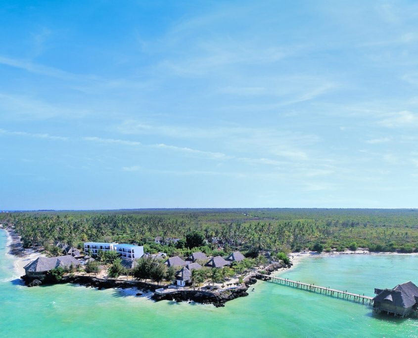 Toma con dron del Reef & Beach Hotel Zanzibar